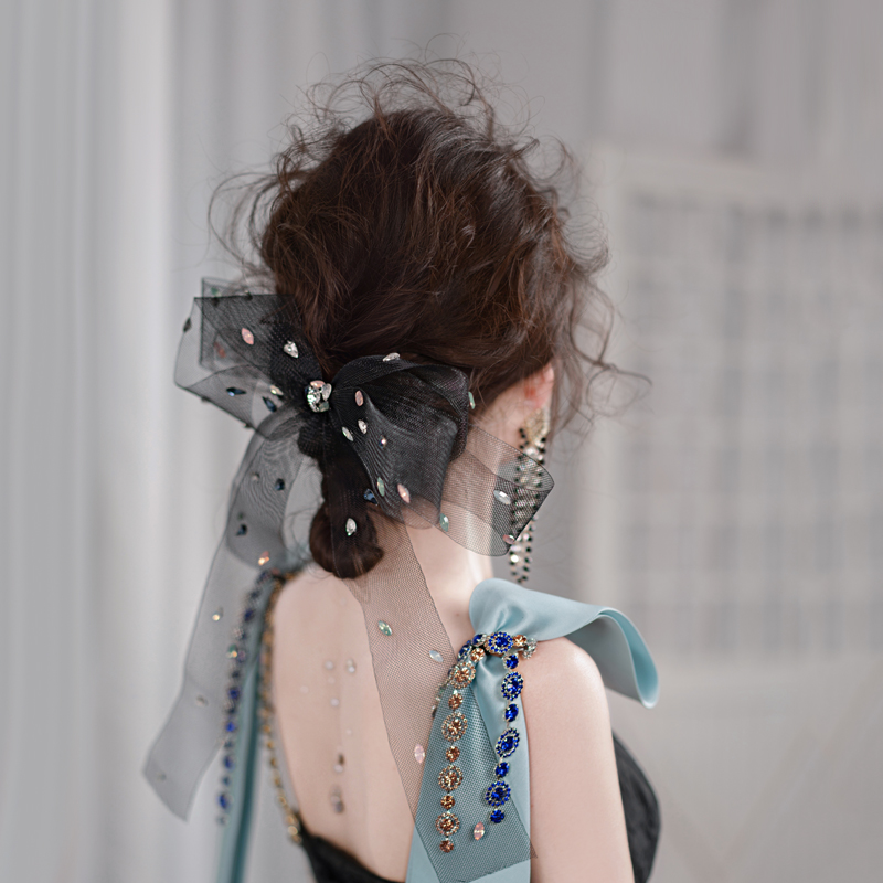 Bridal Headwear Black Butterfly Knot Hair Clip Dress Accessories Hair Accessories Meritocracy Fashion Atmosphere Han Style Disc Hair