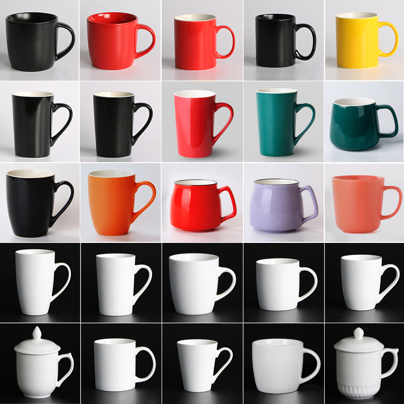 White Mark Cup Customized Logo Customized Hotel Cup Customized Custom Custom Custom Advertising Ceramic Cup Manufacturer Ingramming Map