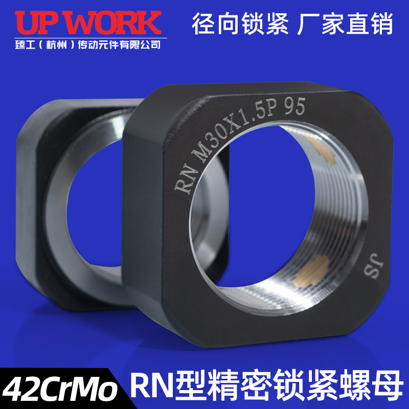 Zhen Engineering RN Square Locking Nut Precision Self-Lock Anti-Loose Bearing Support Base Spindle National Standard Screw Cap SWT Type