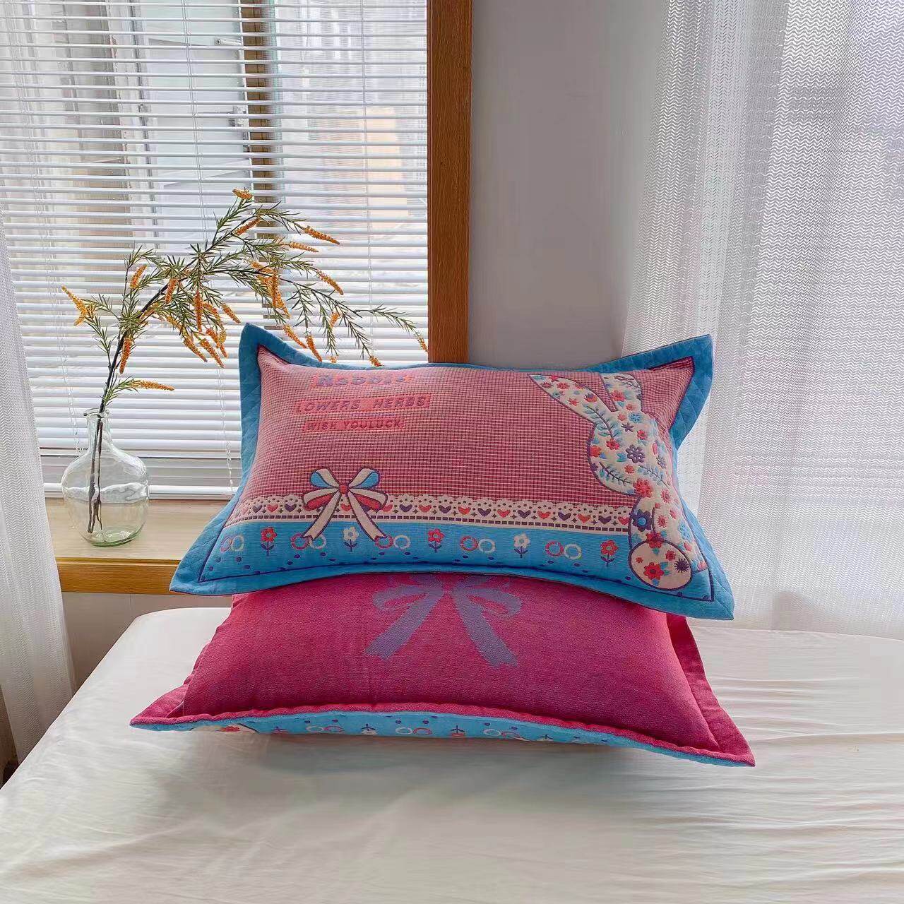 Ranan Pure Cotton Gauze Adult Pillow Case pair