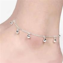 Jin Jiahua cute bell anklet for women Korean version of silver jewelry fashionable and retro foreign trade