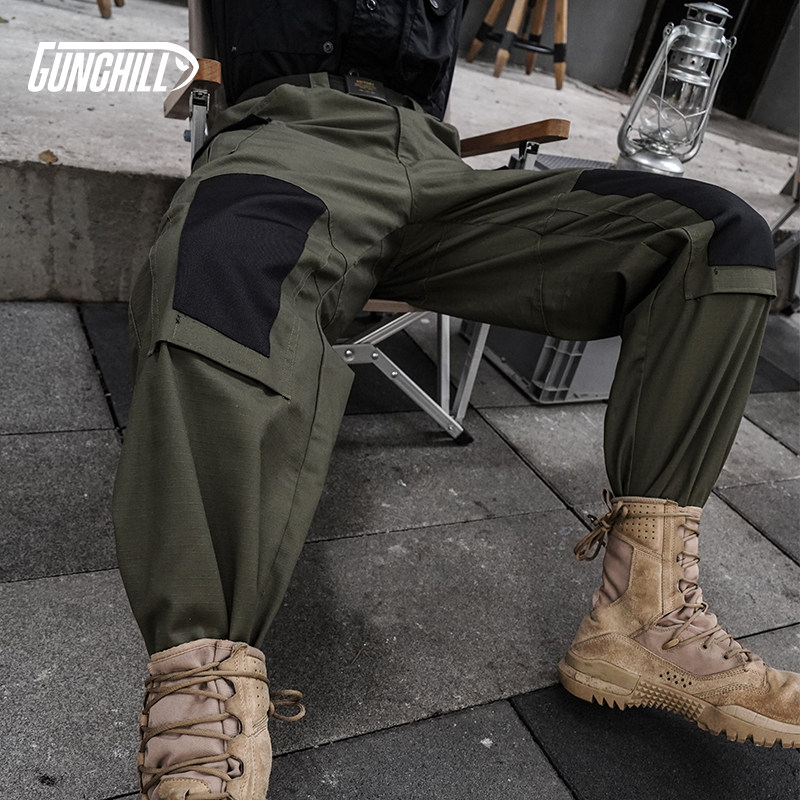 gunchill military style outdoor secret service tactical trousers men's military fan anti-splashing training pants thin casual