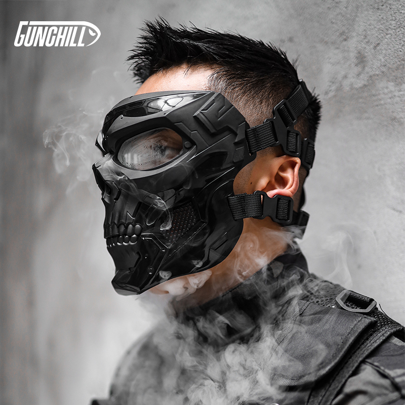 GUNCHill Military Wind Outdoor Secret Service Tactics Skull Ghost Full Face Protective Mask Male
