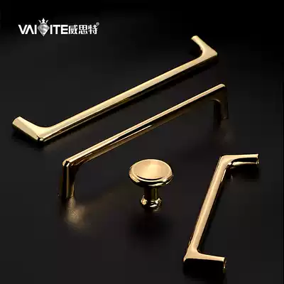 Cabinet door handle drawer Golden Chinese modern simple whole cabinet Cabinet wardrobe door handle Nordic single hole handle