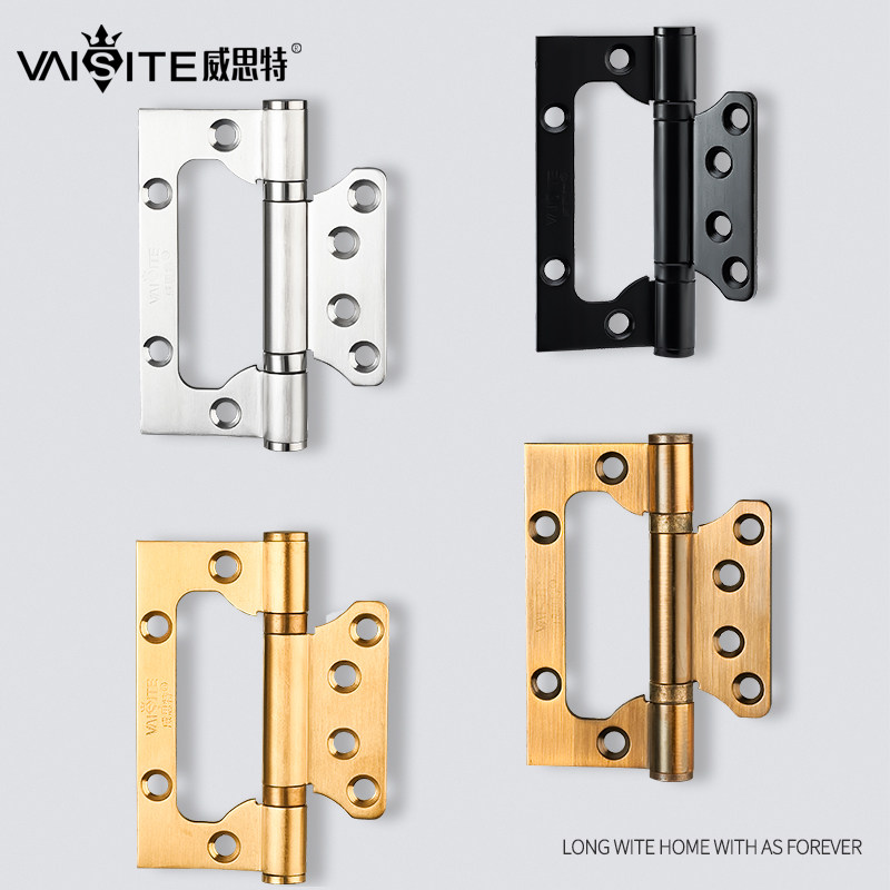 Wester 304 stainless steel wooden door hinge mute room door hinge hinge bearing 4 inch thick folding folding page