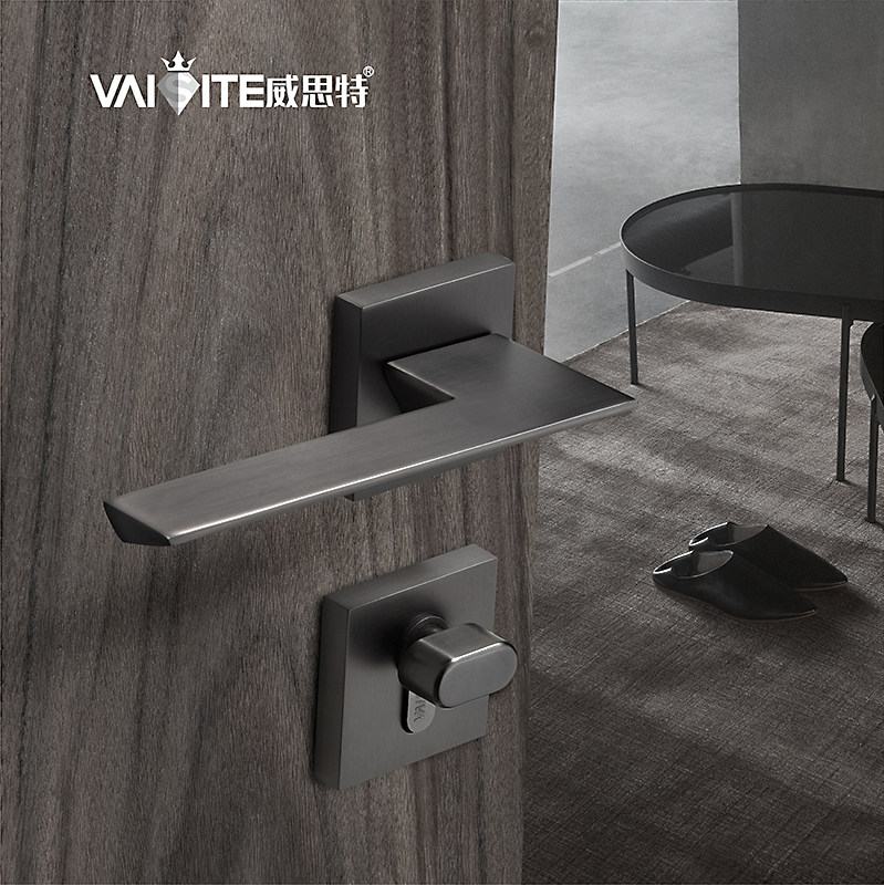 Wittht Nordic Door Lock Indoor Bedroom Mute Lock Room Door Lock Modern Simple Door Handle Home Black Door Lock