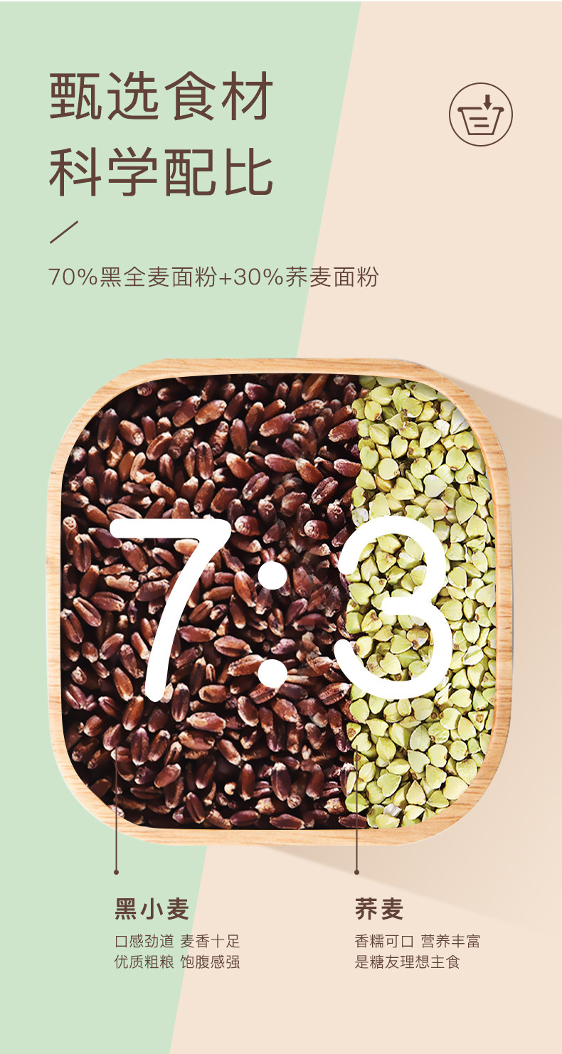 极限挑战直播款 农夫慢 低脂荞麦挂面 200g*8袋 图5