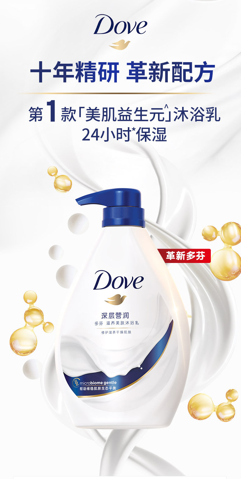多芬  深层滋养美肤沐浴露 1kg 图1