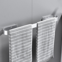 Handle-free towel towel with hook-hooked bathroom towel hanging single rod thicker