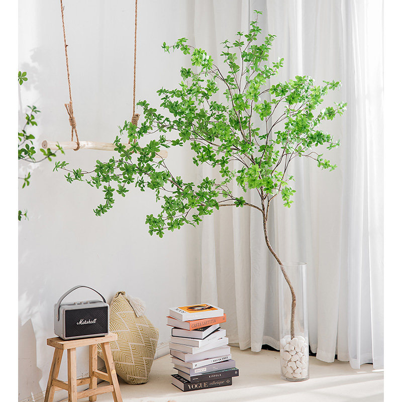 Japanese suspension bell plant simulation false green planting potted horse drunk wood simulation hanging bell tree pendulum pieces decoration indoor view