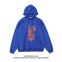 cuwu tide card high street Klein blue Lieven cap necropolis Daily series retro letter printed couple 100 lap jacket