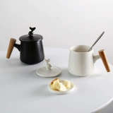 奚遇 Японская в стиле буквы личные офисные керамические чашки пара личности настройка Diy Coffee Shop Cup Cup крышка