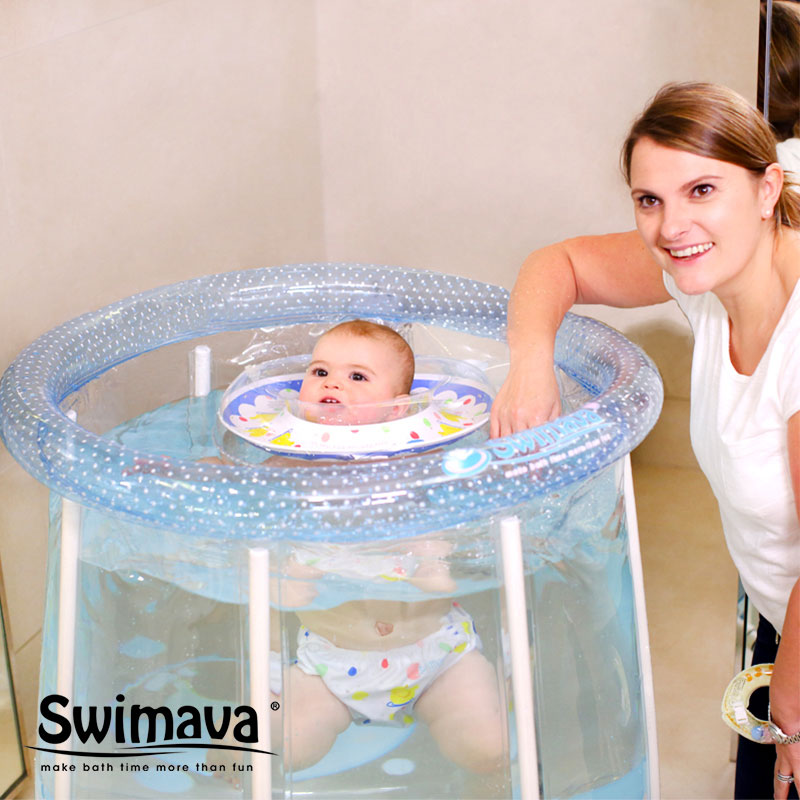 Swimava Baby Kids Baby Pool Small Fold transparent newborn inflatable bath Home swimming tub