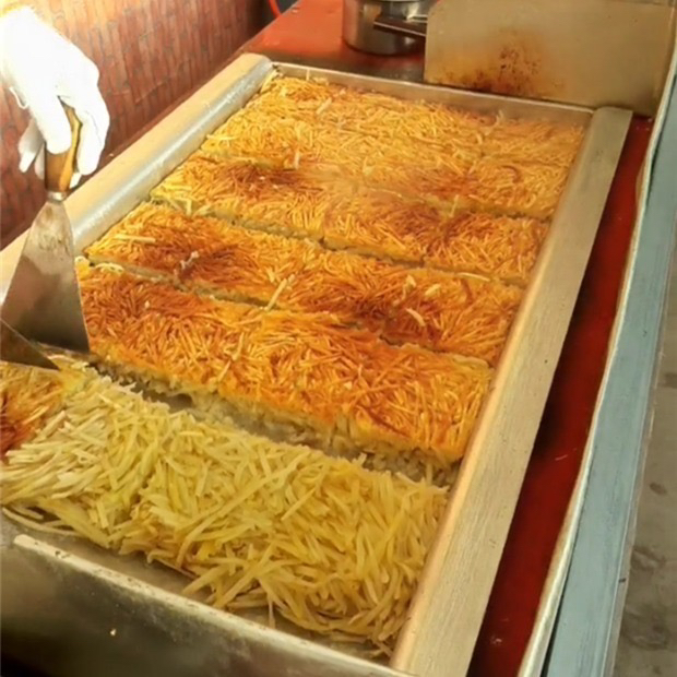 8mm 10mm new full-bending one-piece potato cake special pot Potato cake special stove can be customized