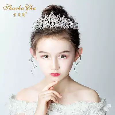Crown headdress Girls crown Crystal Princess hair accessories Children's hair band children's Korean birthday Aisha Catwalk jewelry