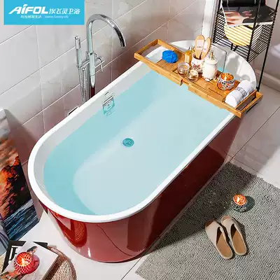 Aifiling independent adult bath tub bathtub acrylic household small bath small apartment mini bathtub 1 5 color