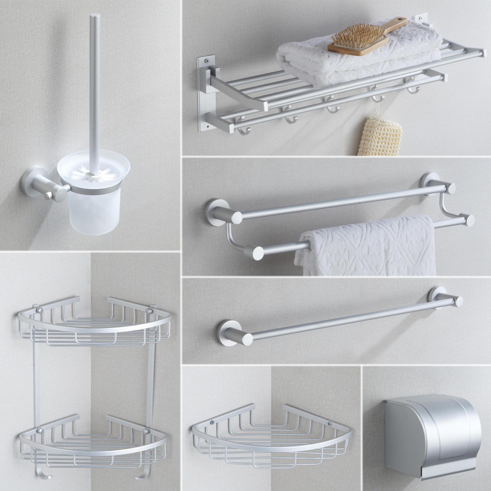 Towel rack space aluminum bath towel rack folding powder room rack rod bathroom bathroom toilet hardware pendant set