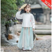 (Weiyang Palace)Spring Festival]Girl baby Chinese cat embroidered oblique lapel stand-up collar coat skirt cute spring dress