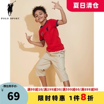 polosport childrens clothing boys 2020 summer new cotton boys short-sleeved round neck T-shirt 99232F022