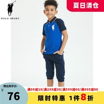 polo sport summer childrens clothing boys new square collar sports pure cotton short-sleeved T-shirt polo shirt