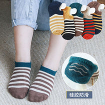 Childrens invisible socks summer thin boys socks cotton silicone boat Socks spring and autumn girls shallow breathable tide socks