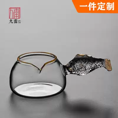 Heat-resistant glass koi Road Cup Tea Sea separation Cup kung fu tea set accessories male Cup 8908862514