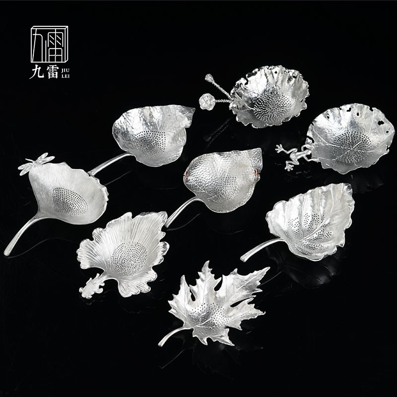 Jiulei Pure Tin Tea Leak Tea Filter Tea Duct Tea Strainer Tea Filter Tea Filter Tea Instrumental Kongfu Tea Accessories