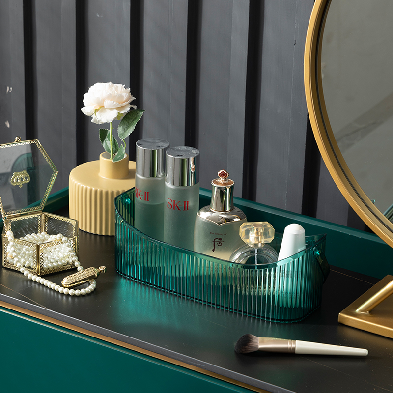 Online Red Cosmetics Storage Box New Creative Transparency Desktop Lipstick Red Skin Care Products Plastic Hand Shelve