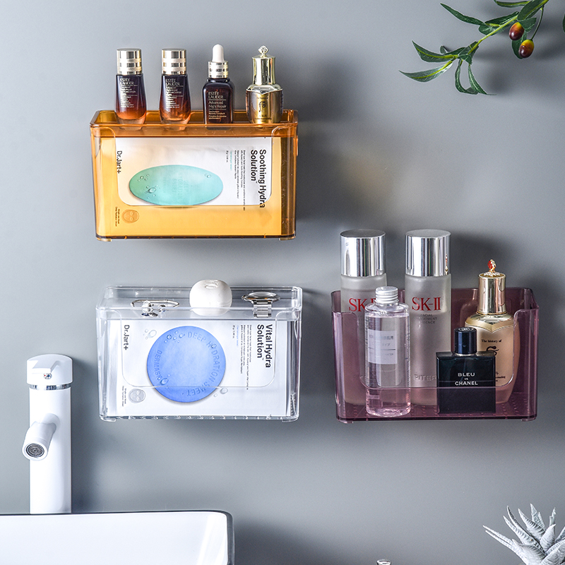 Mask collection box Artificial wall mounted skin care cosmetics cosmetic cosmetic cosmetic wall hanging wall transparent punch-free
