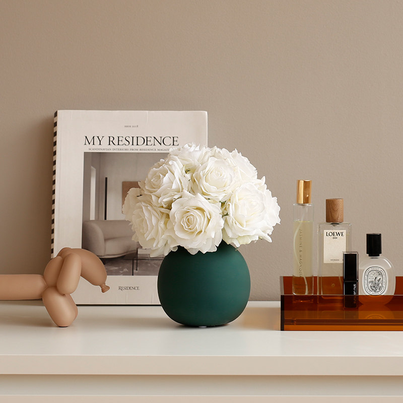 Zhimeijia Creative Aromatherapy Ornament Feeling Rose Simulation Flower Modern Simple Living Room Fragrance Fake Flower Decoration