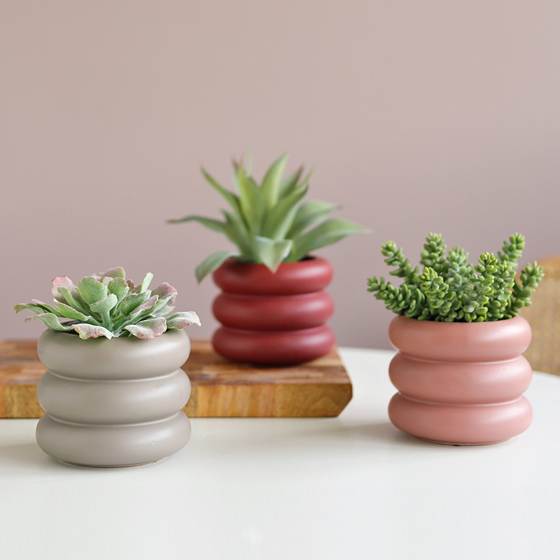 Zhimeijia green plant succulent flower pot set combination simulation plant potted indoor living room decoration ornaments