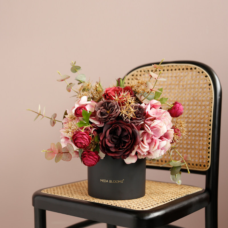 Zhimeijia hydrangea potted tulip simulation flower decoration living room rose bouquet fake flower holding flowers