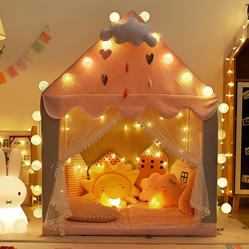 Children's tent Indoor game house Princess Girl Castle Baby small house Household doll house Bed artifact