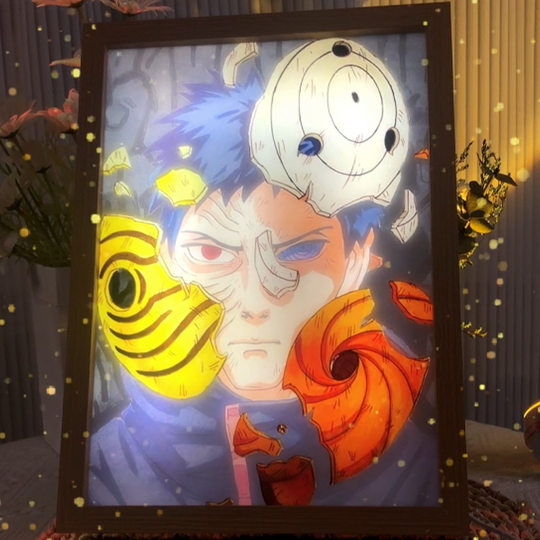 Naruto-Lichtmalerei, Animation, periphere Lichtmalerei, zweidimensionale japanische Manga-Figur, Nachtlicht, kreatives Ornament-Geschenk