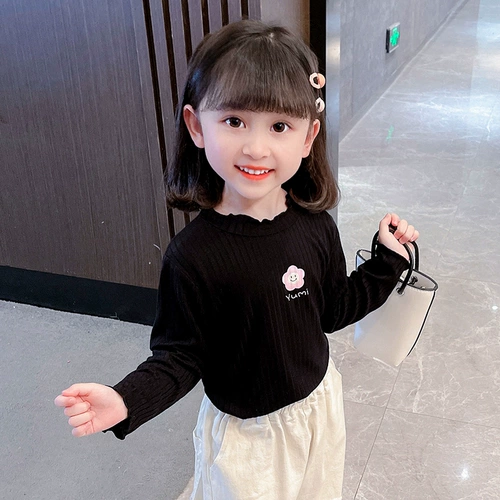 Приятный телу осенний детский весенний тонкий лонгслив, детская одежда