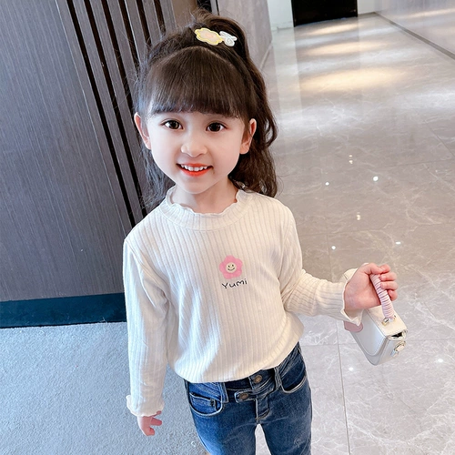 Приятный телу осенний детский весенний тонкий лонгслив, детская одежда