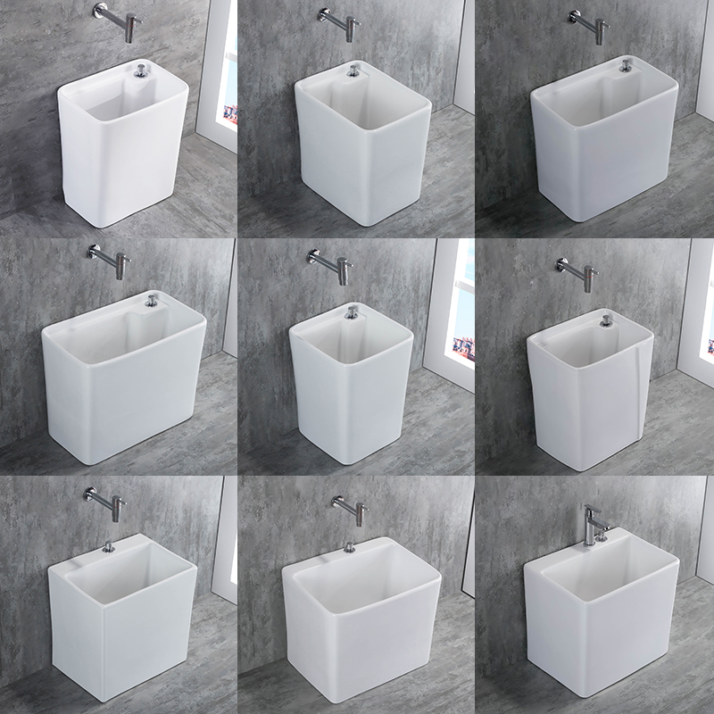 Lin Arrow household mop pool Balcony powder room Mini square mop pool Ceramic floor-to-ceiling super small mop pool