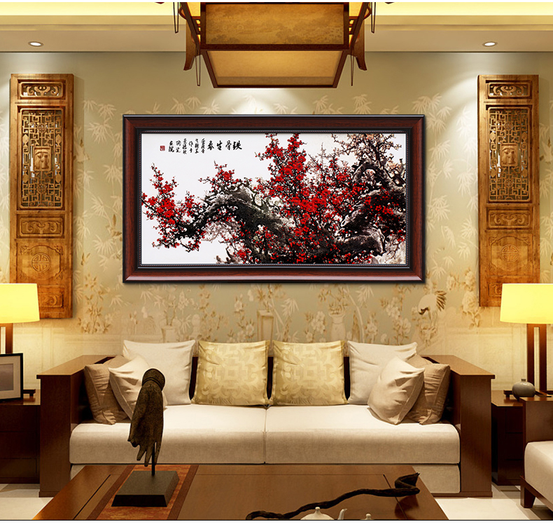 Jingdezhen porcelain plate painting hangs a picture of I and contracted style sitting room adornment sitting room porch bedroom new Chinese style murals