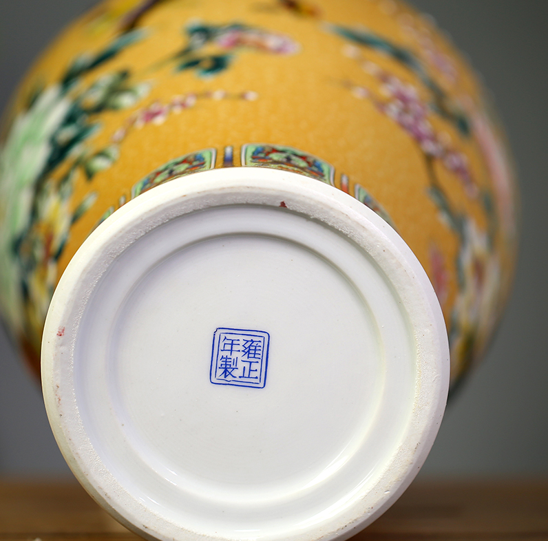 Jingdezhen ceramics mesa of archaize colored enamel vase home sitting room adornment qianlong products copy furnishing articles