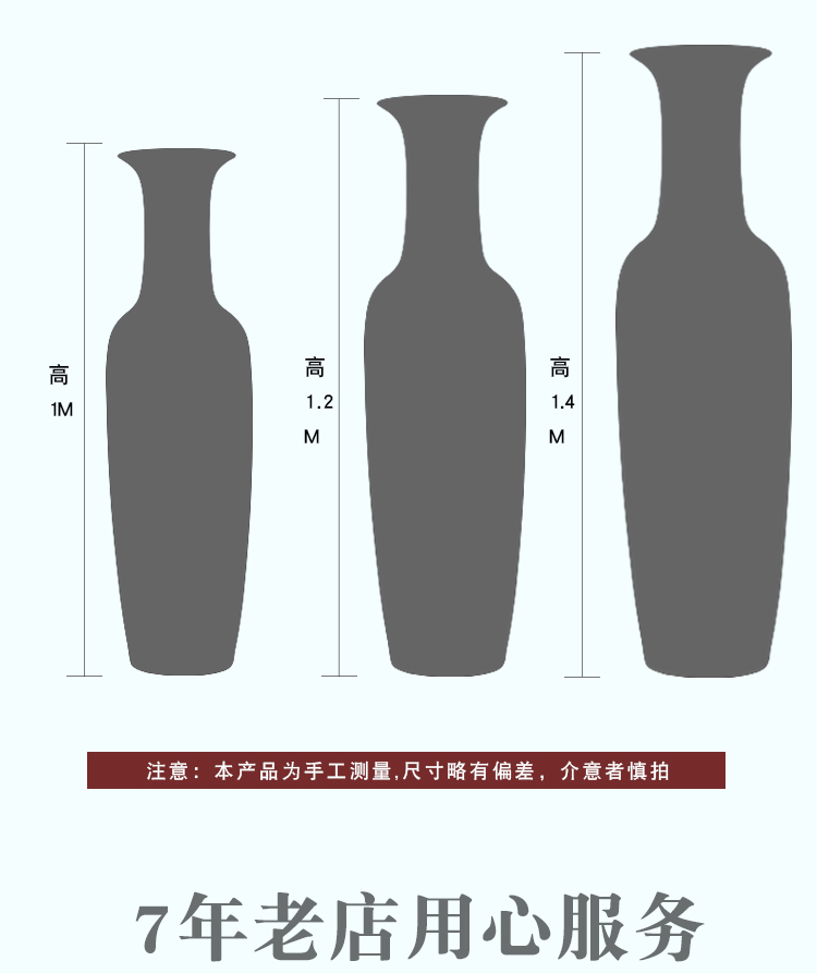 Jingdezhen ceramics hand - made pastel peacock peony of large vase household living room TV cabinet type furnishing articles