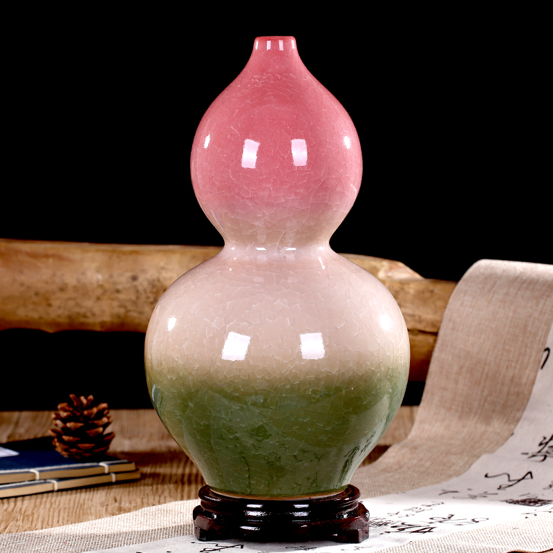 Archaize of jingdezhen ceramics up on crack three glaze vase home sitting room adornment handicraft furnishing articles