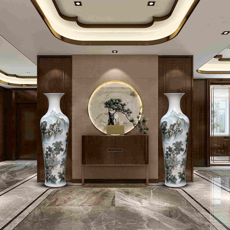 Jingdezhen ceramics from pastel landscape painting has a long history of large vase home sitting room adornment furnishing articles