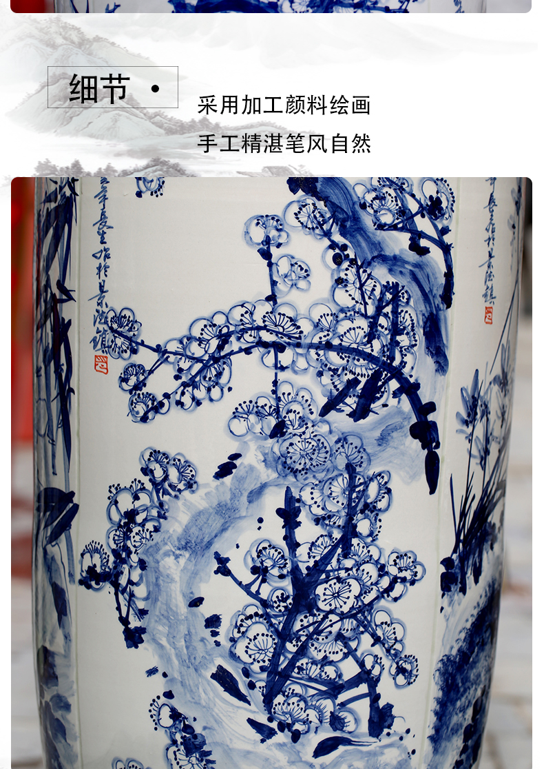 Jingdezhen ceramic by patterns of large vase household sitting room adornment flower arranging large porcelain porcelain furnishing articles