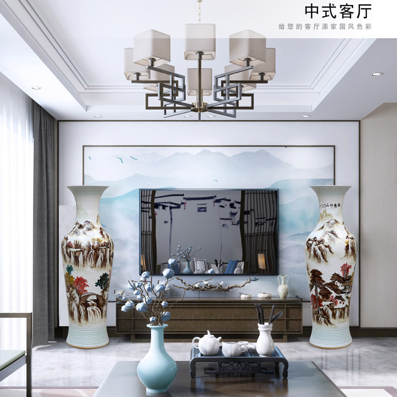 Jingdezhen ceramics hand - made splendid sunvo vase of large living room TV cabinet type furnishing articles ornaments