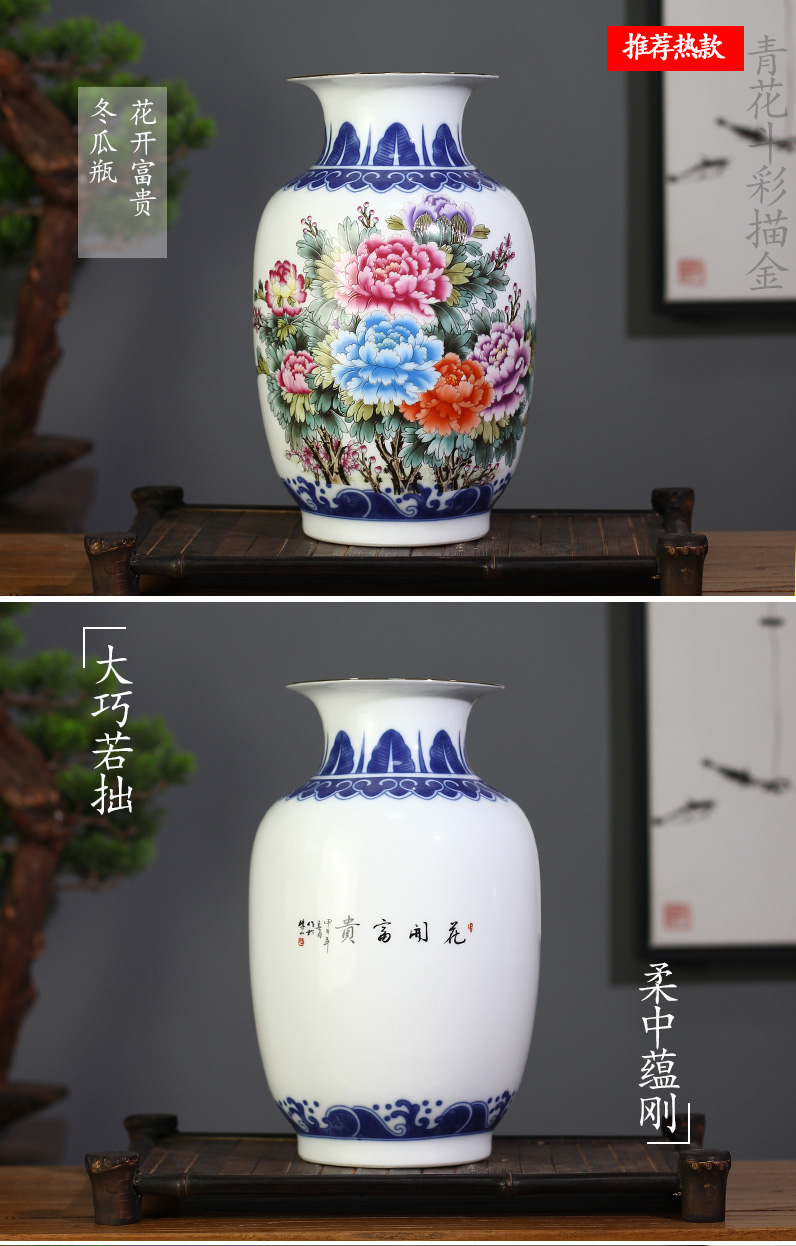 See Colour porcelain dou jingdezhen ceramic vases, flower arranging floret bottle sitting room mesa penjing collection gifts