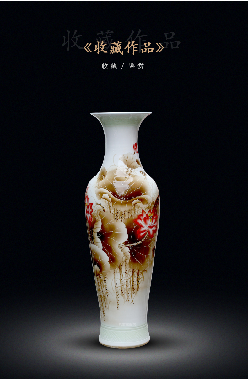 Jingdezhen ceramics hand - made harmony landing large vases, home sitting room hotel villa decorations furnishing articles