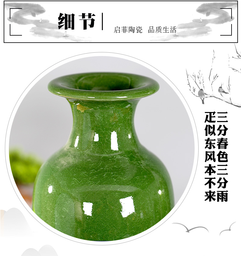 Jingdezhen ceramic vases, flower arranging archaize sitting room up flower implement Chinese style household adornment porcelain vases furnishing articles