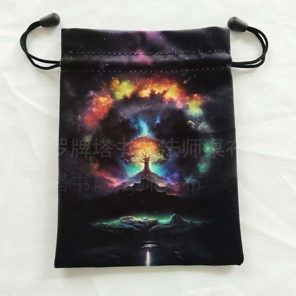 五星环蛇绒布袋：塔罗桌布收纳袋，双面印花的神秘魅力✨
