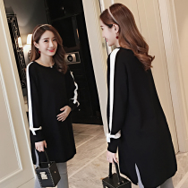 Pregnant women spring and autumn Korean bottoming sweater fashion autumn suit tide mom long pregnant women sweater