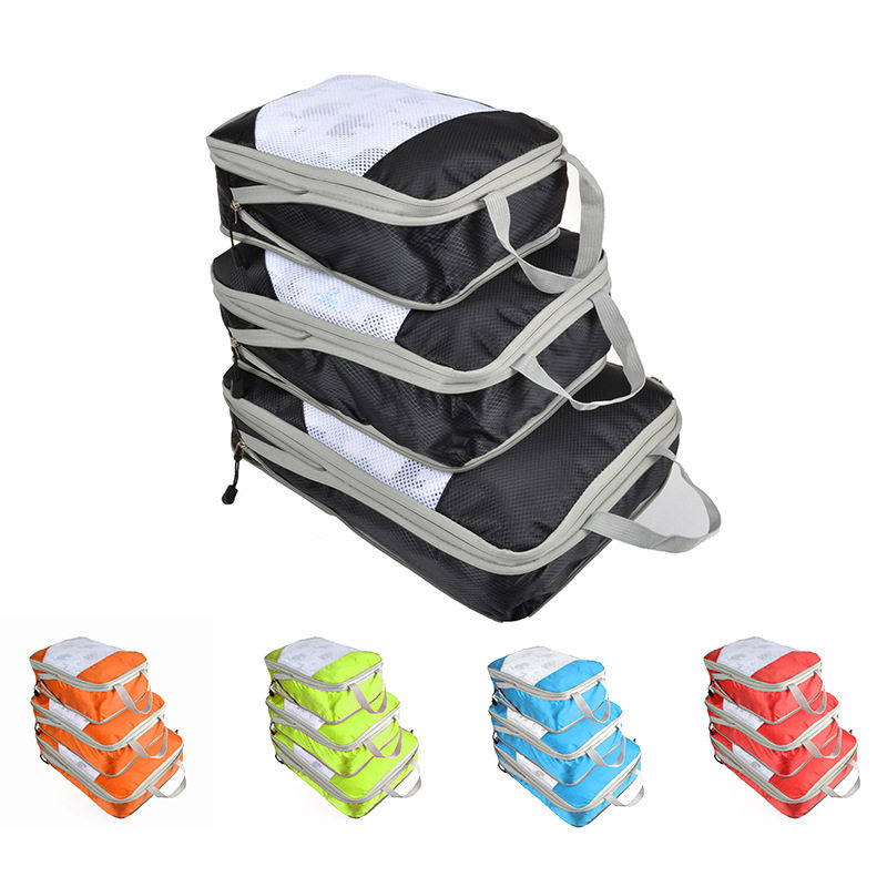 Cross-border travel storage bag set suitcase organizer storage bag portable travel compressible storage bag three-piece set